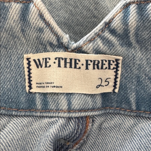 Free People/We The Free Extreme Measure Denim Barrel Shorts - Picture 3 of 4